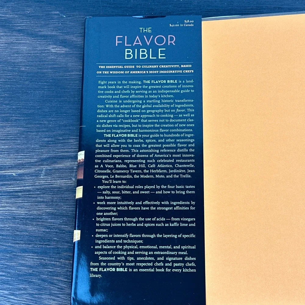 The Flavor Bible Karen Page Andrew Dornenburg Hardcover Culinary Guide Book